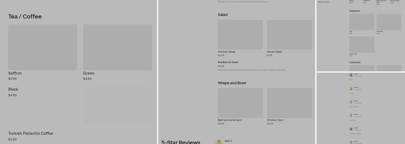 Ariana/Oasis Mediterranean Restaurant Menu