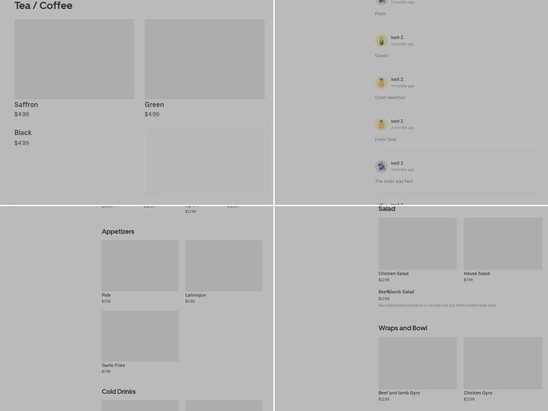 Ariana/Oasis Mediterranean Restaurant Menu