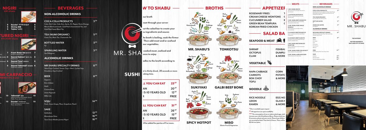 Mr Shabu Orem Menu