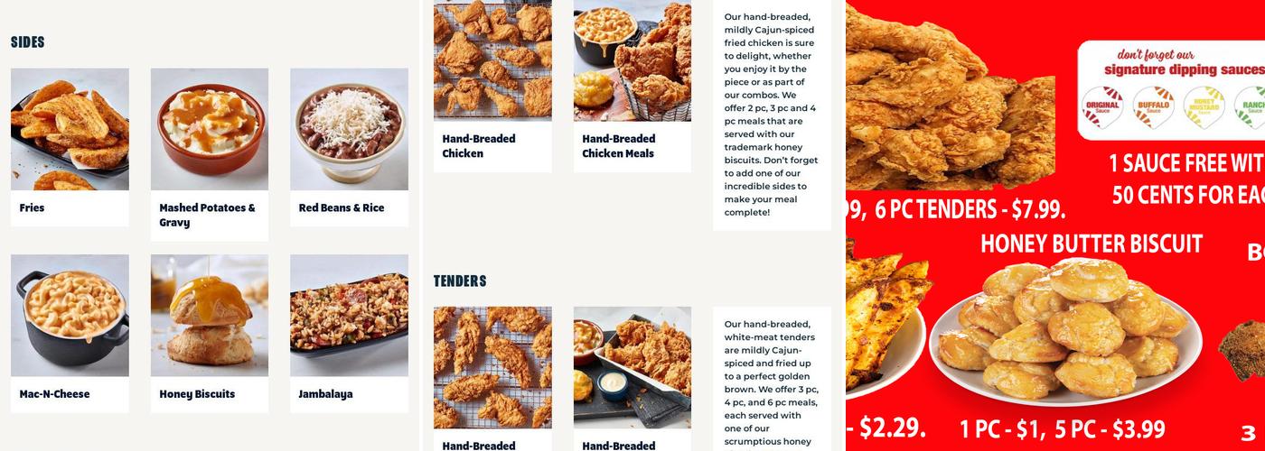 Krispy Krunchy Chicken Menu