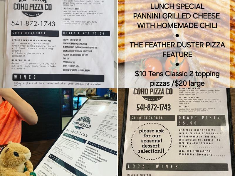 COHO PIZZA CO. Menu