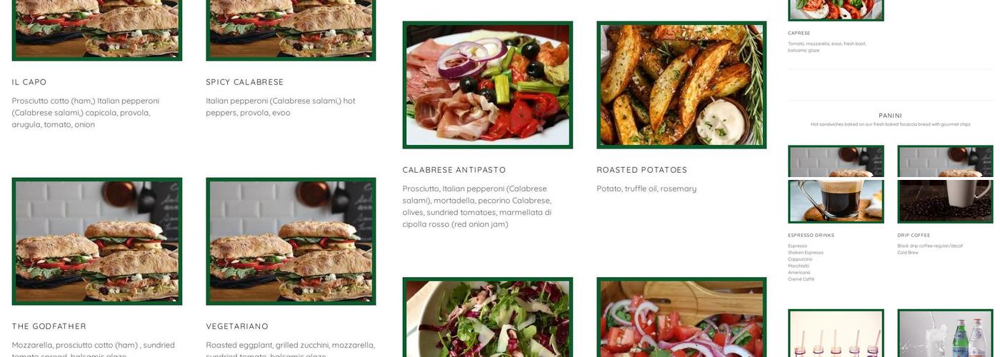 Leo's Caffé Italia Menu