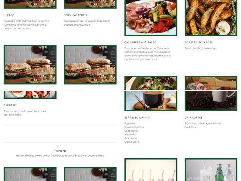 Leo's Caffé Italia Menu