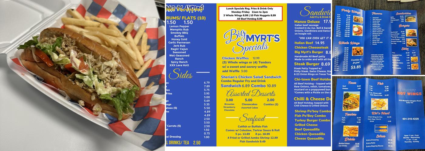 Crout Hot Wings Menu