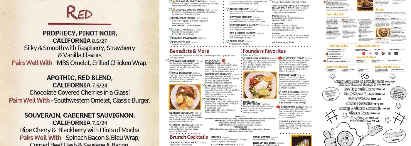 Famous Toastery Boone Menu