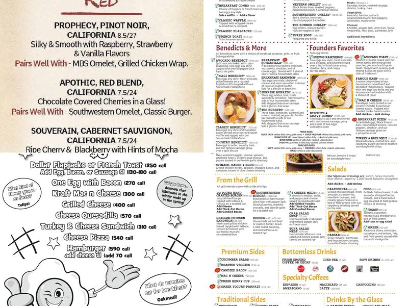 Famous Toastery Boone Menu