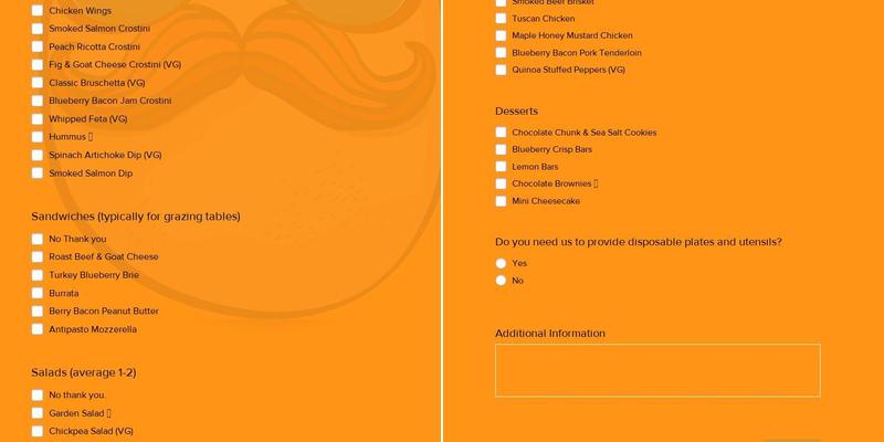 Loaded Potato Catering & Event Services Menu
