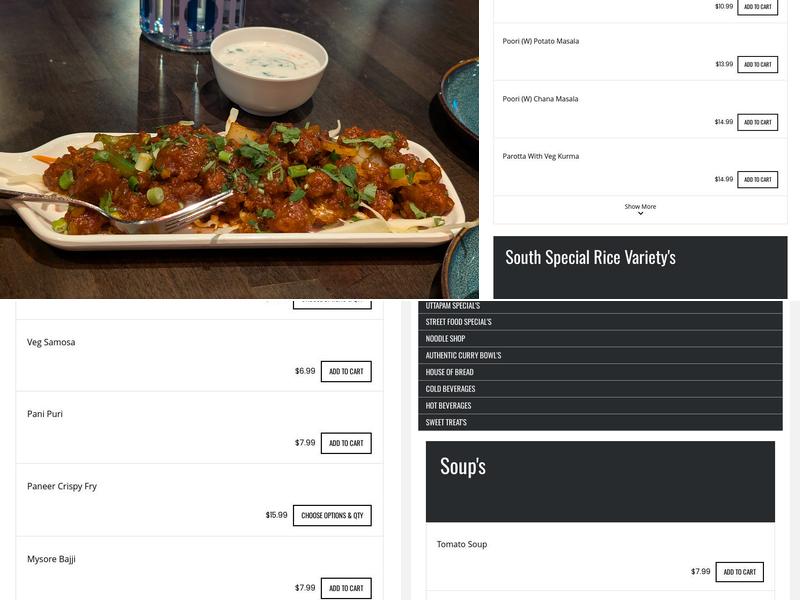 Sri Balaji Kitchen Menu