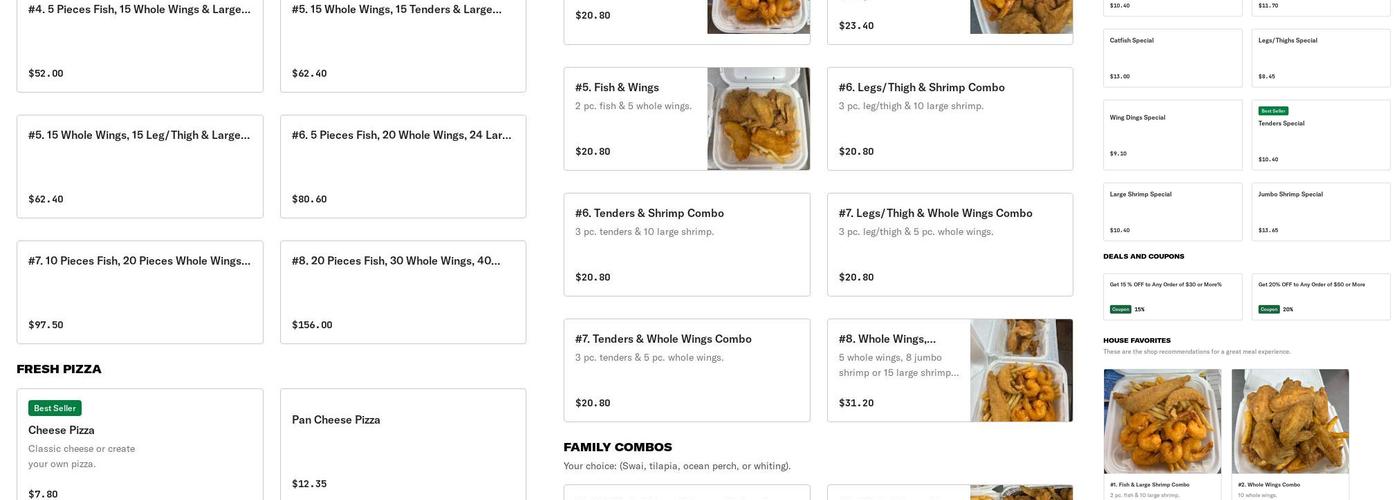 Billy’s Fish & Chicken Menu