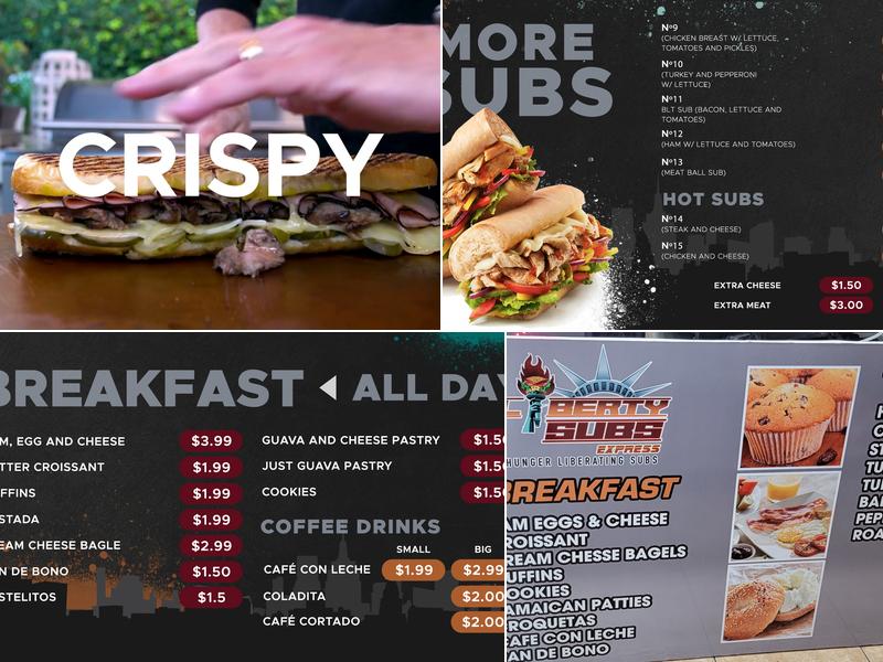 LIBERTY SUBS AND MORE Menu