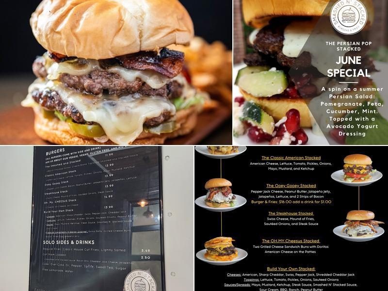 Smashed N' Stacked Menu