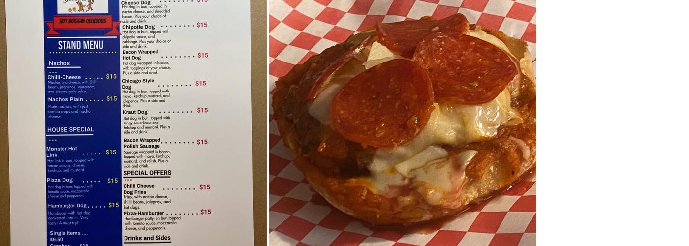 Hot Doggin Delicious Menu