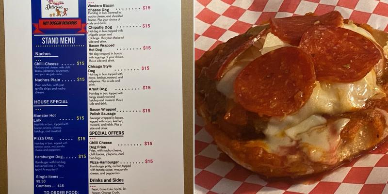 Hot Doggin Delicious Menu