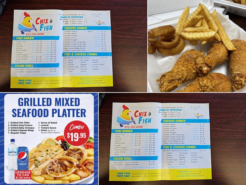 Chix and Fish Menu