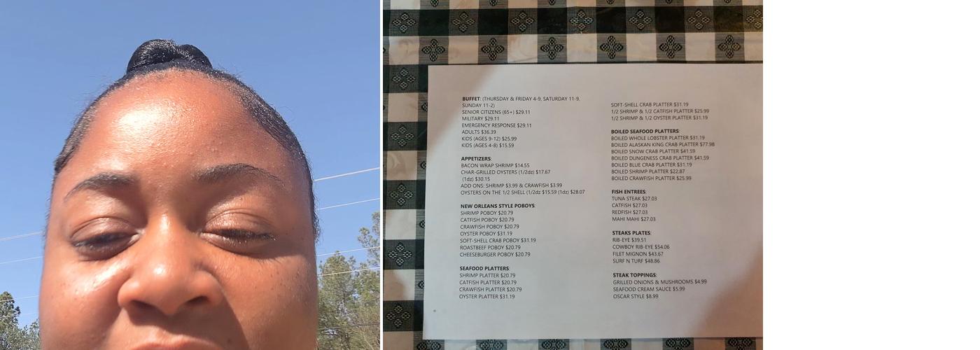 DA CAJUN SHACK - CAJUN BUFFET & OYSTER BAR Menu