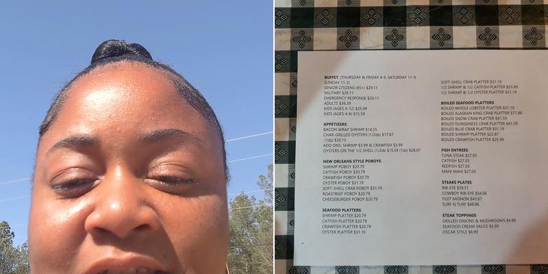 DA CAJUN SHACK - CAJUN BUFFET & OYSTER BAR Menu