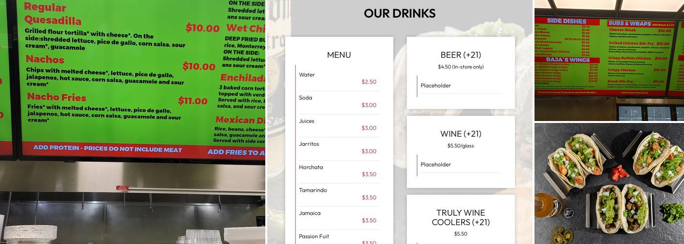 Baja's Fresh Grill Menu