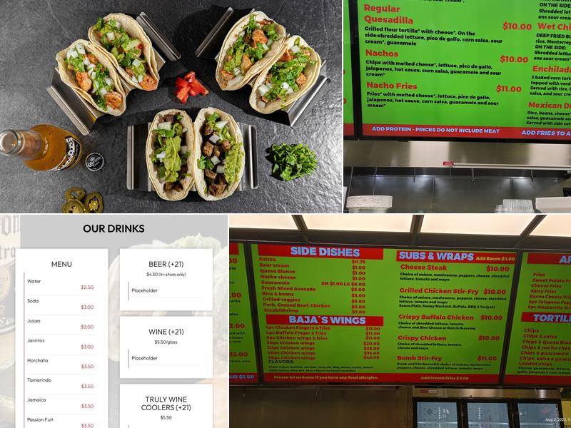 Baja's Fresh Grill Menu