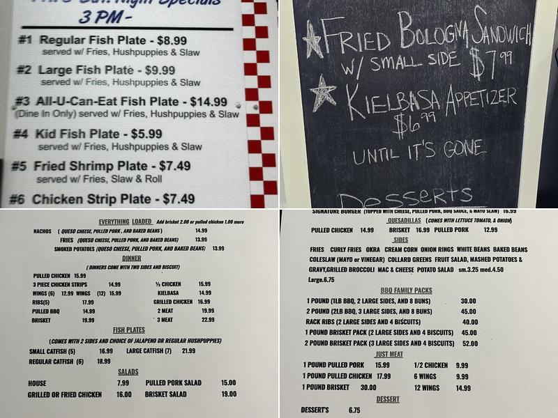 Kellie Ann’s BBQ Menu
