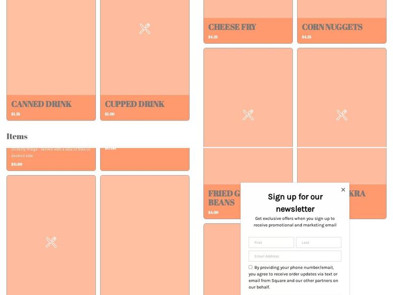 Cosmic Creations Wings & More LLC Menu