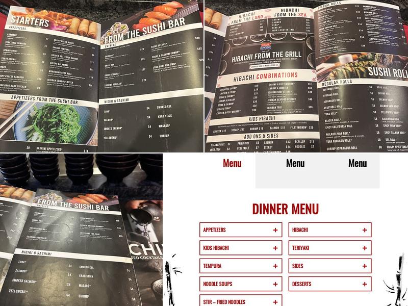 Ichiban Japanese Steakhouse Menu