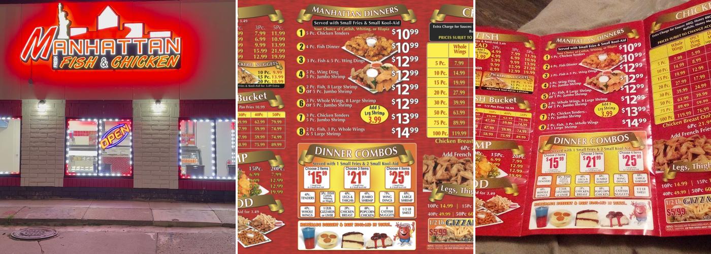 Manhattan Fish and chicken Menu