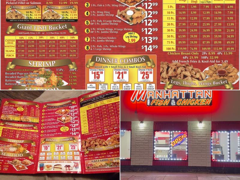 Manhattan Fish and chicken Menu