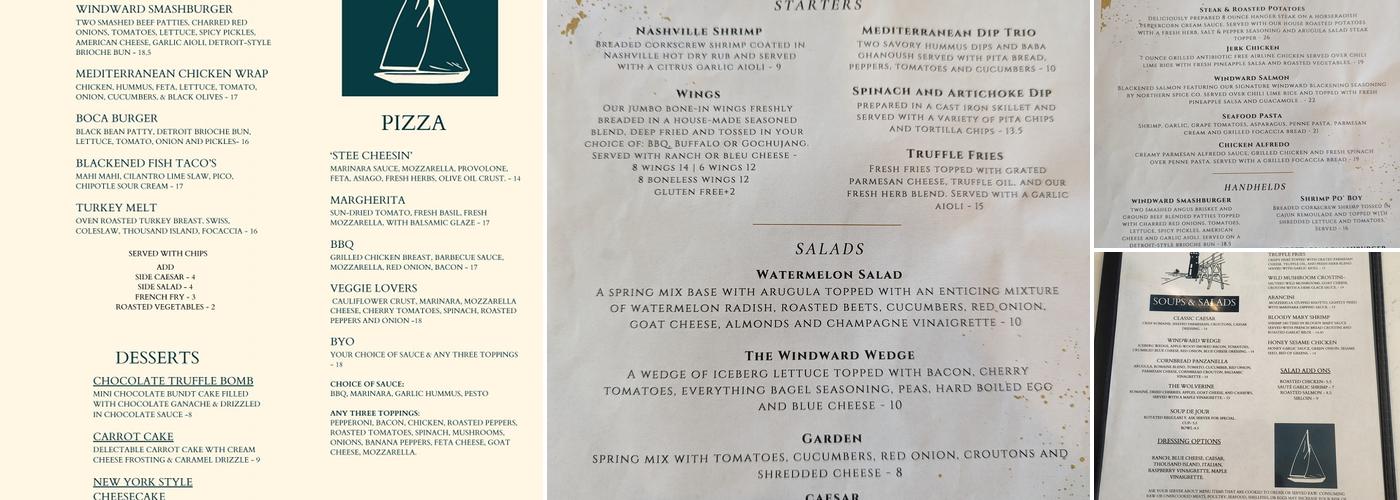 Windward Restaurant - Hampton Inn & Suites Manistee Menu