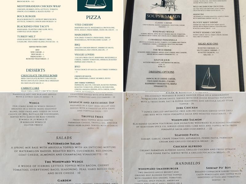 Windward Restaurant - Hampton Inn & Suites Manistee Menu