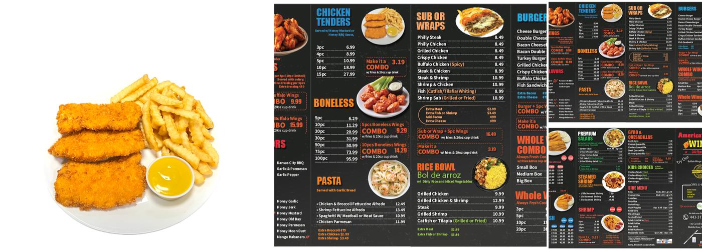 America's Best Wings Menu