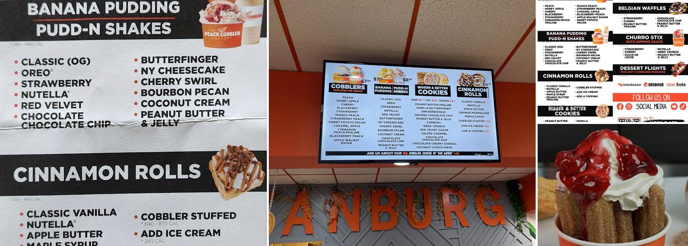 The Peach Cobbler Factory Menu