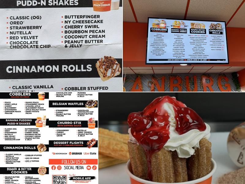 The Peach Cobbler Factory Menu