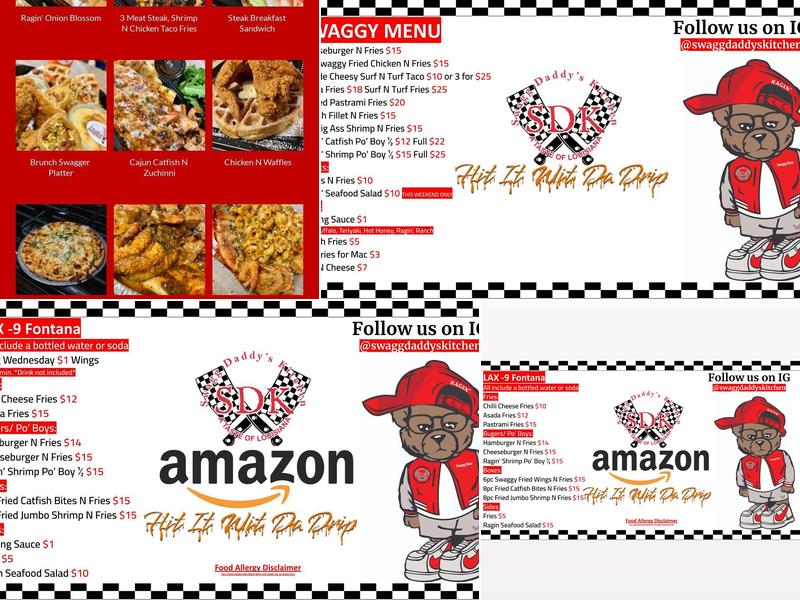 Swagg Daddy’s Kitchen Menu