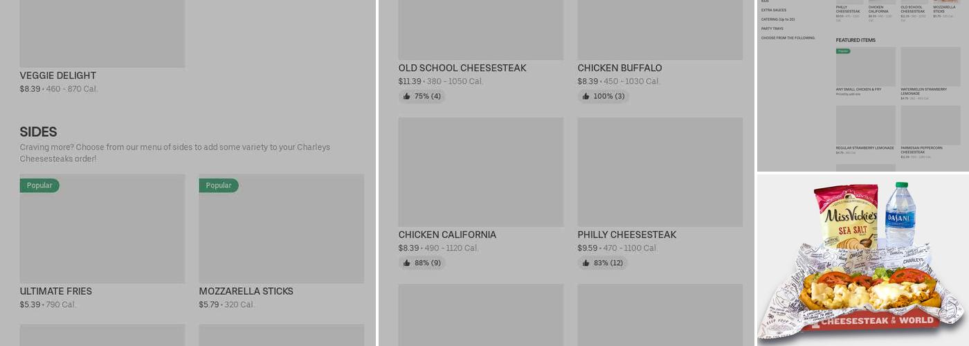 Charleys Cheesesteaks and Wings Menu