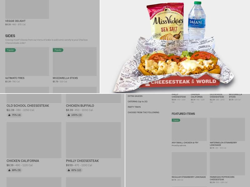 Charleys Cheesesteaks and Wings Menu