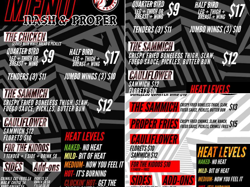 Nash & Proper | The Line Menu