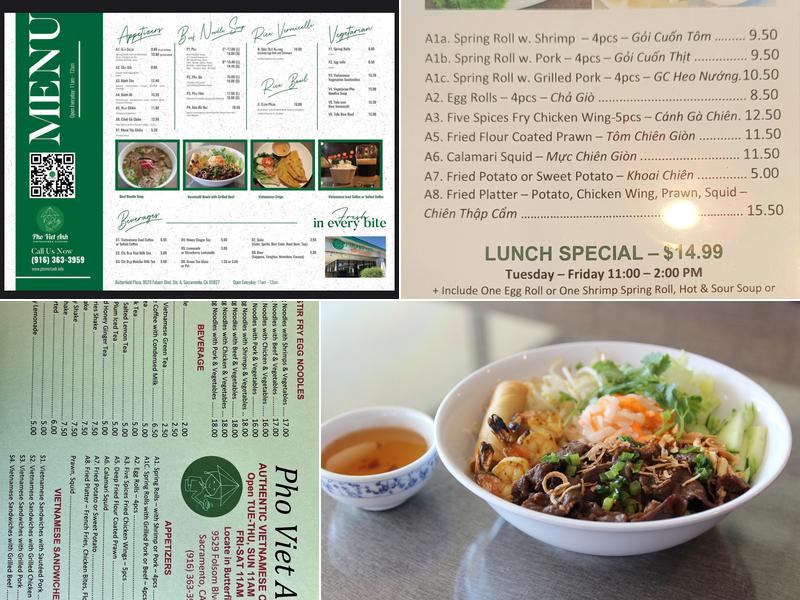 Pho Viet Anh - In Butterfield Plaza Menu