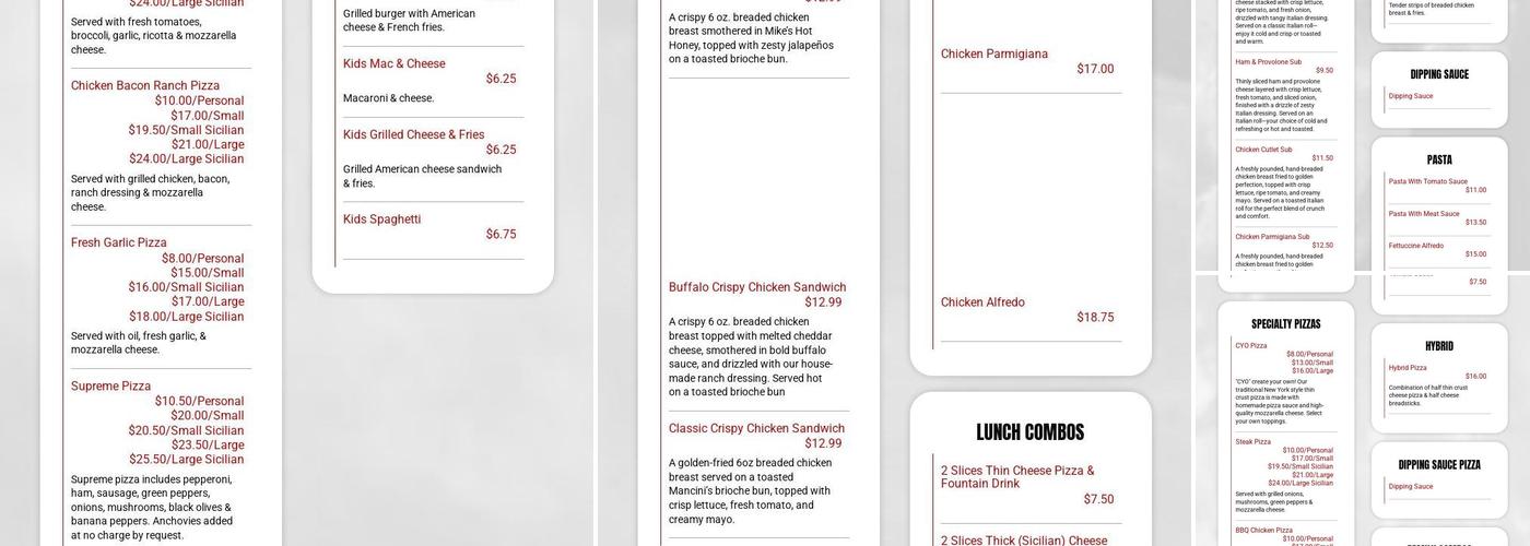 2G Brothers Pizza - Cheat Lake Menu