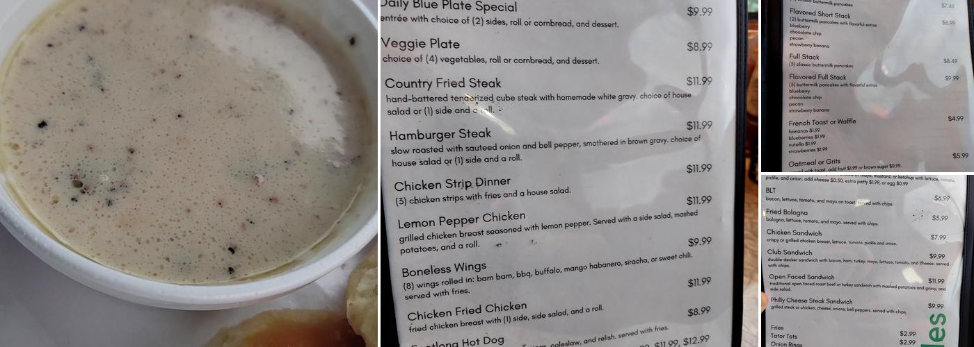 The Hobnob Cafe Menu