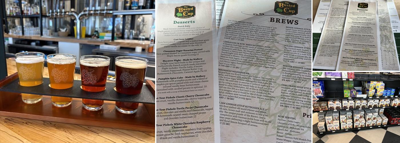 The Busted Cup Brewhouse Menu