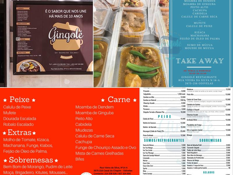 Gingolé Menu