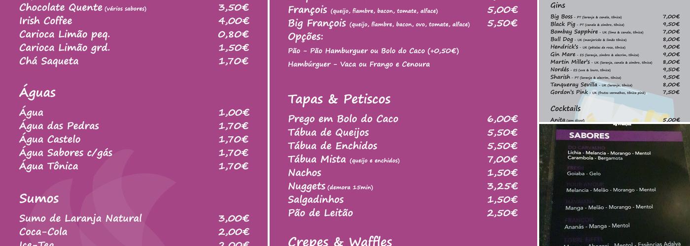 François Café Lounge Menu