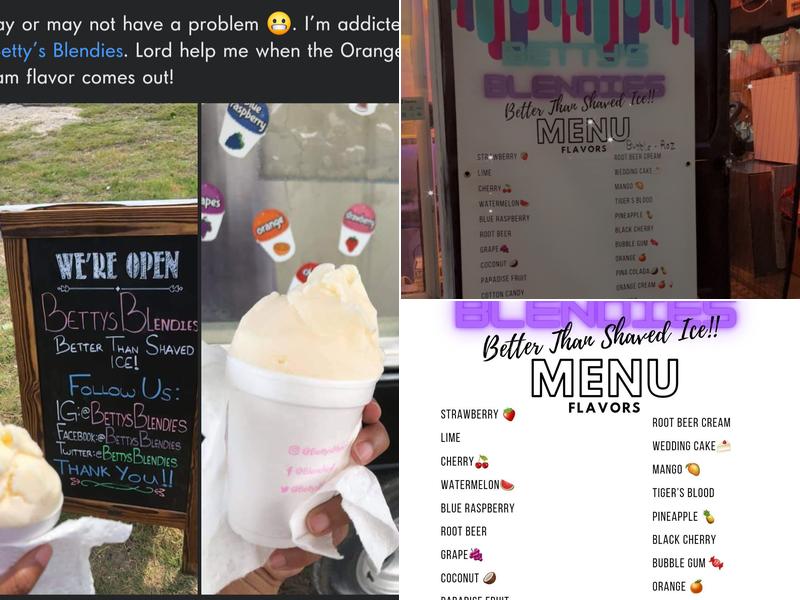 Betty's Blendies Menu