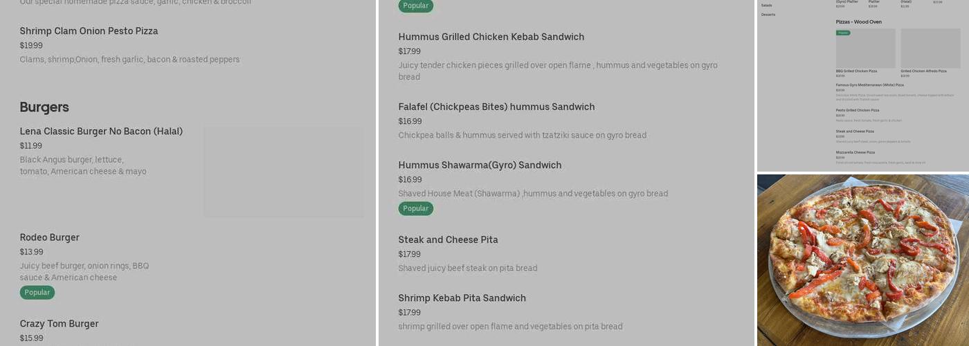 Lena's Halal Fusion Menu