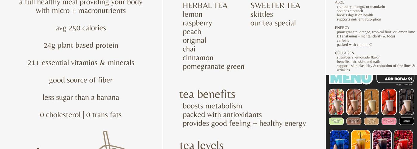 Nomadic Nutrition Menu