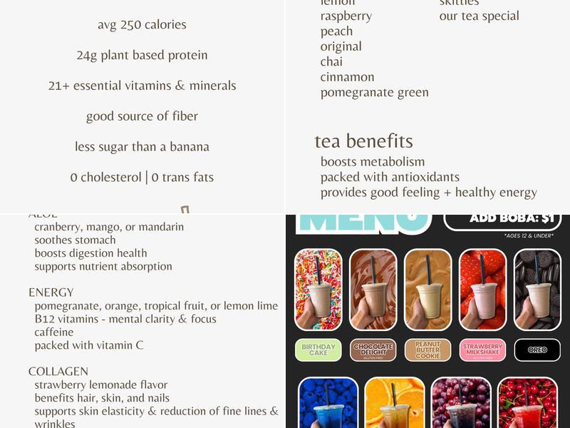 Nomadic Nutrition Menu