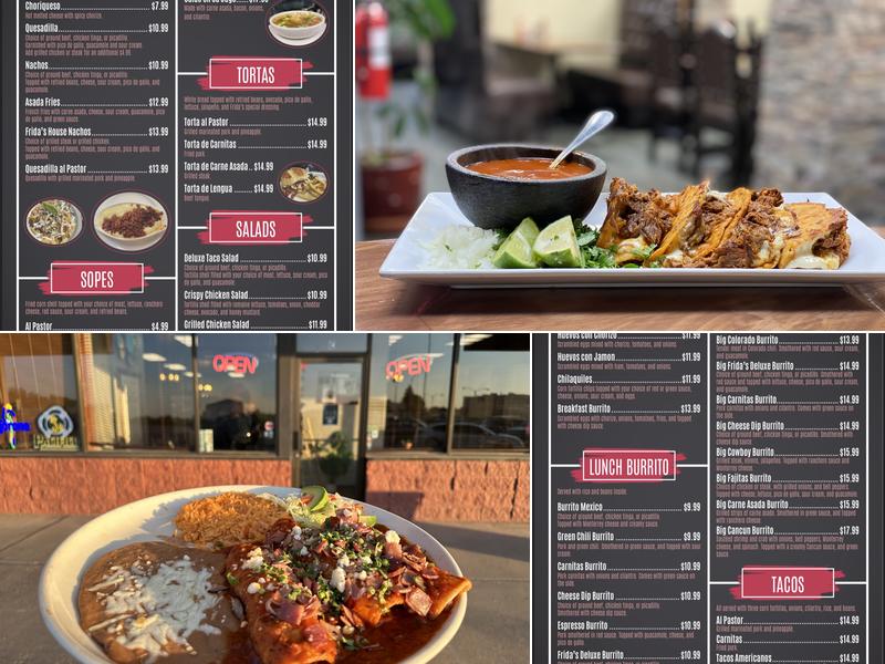 Frida’s House Mexican Food Newcastle Menu