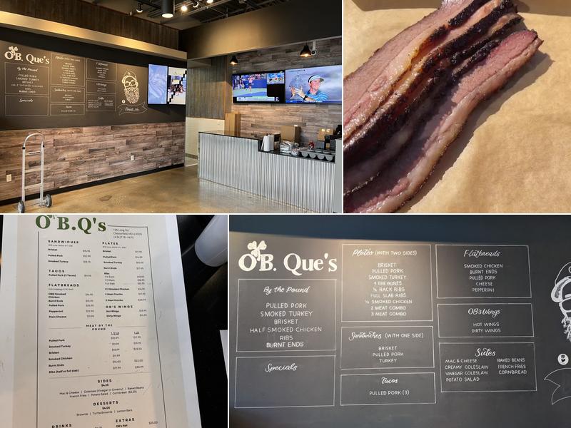 O'B Que's Menu