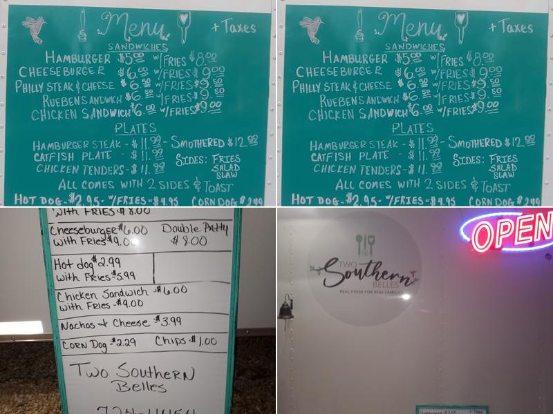 Two Southern Belles Menu