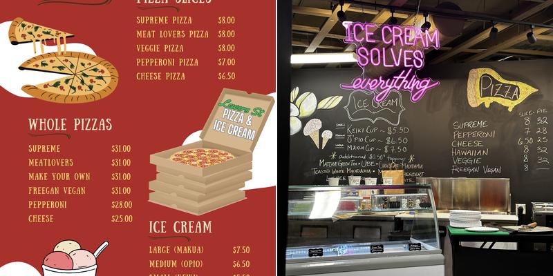 Lewers Street Pizza & Ice Cream Menu